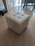 Crème kleurige poef, Ophalen, Rond, Minder dan 50 cm