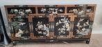 Prachtige zwartgelakte chinese dressoirkast., Ophalen, Gebruikt, 150 tot 200 cm, Oosters