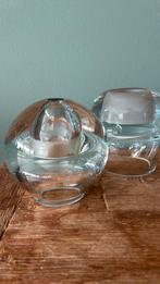 Olielamp Waxinelicht Krosno Polen Poland Helder Glas, Antiek en Kunst, Antiek | Glas en Kristal, Ophalen of Verzenden