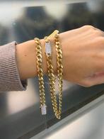 18KT Goud - 36.2 Gram - Set vrouw - CUBAN - Armband Collied, Ophalen, Nieuw, Goud