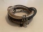 armband dames, Sieraden, Tassen en Uiterlijk, Armbanden, Gebruikt, Zwart, Leer, Ophalen of Verzenden