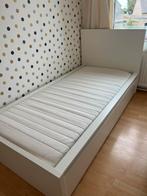 1 persoons bed zonder matras, met lades, Huis en Inrichting, Slaapkamer | Bedden, Ophalen, 90 cm, Eenpersoons, Wit