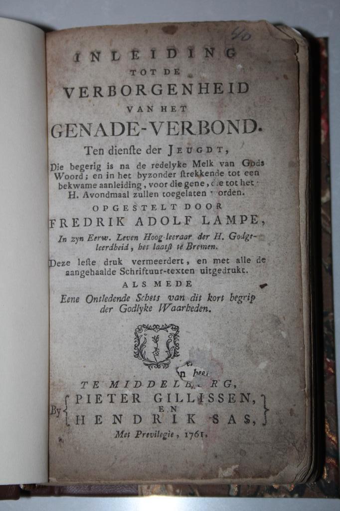 Vragenboekje door F.A. Lampe (1761, schaarser), Boeken, Godsdienst en Theologie, Gelezen, Christendom | Protestants, Ophalen of Verzenden