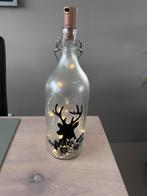 Decoratieve fles met lichtjes - rendier design, Ophalen, Zo goed als nieuw