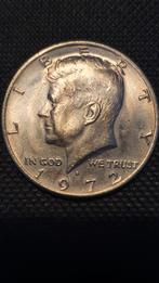 Half dollar 1972 United States  JFK, Ophalen of Verzenden, Losse munt, Noord-Amerika