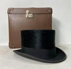 Vintage Adbar Hat - Zwarte hoge hoed met koffer (1930), Antiek en Kunst, Antiek | Kleding en Accessoires, Ophalen of Verzenden