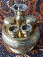 Prachtige complete antieke koperen Sirih set uit Bali., Antiek en Kunst, Ophalen of Verzenden
