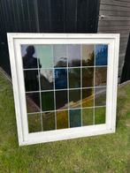 Glas en loodraam  buitenmaat kozijn 125cm x 119cm, Doe-het-zelf en Verbouw, Kozijnen en Schuifpuien, Gebruikt, Raamkozijn, Inclusief glas