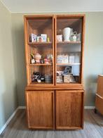 Mooie Teakhout vitrinekast (gekocht bij Troubadour), Huis en Inrichting, Kasten | Vitrinekasten, Ophalen, 200 cm of meer, Teakhout
