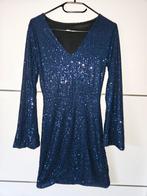 Glitterjurk meet me there s/m, Ophalen of Verzenden, Gedragen, Blauw, Boven de knie