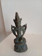 Klein bronzen boeddha beeld Tibet Thailand Indonesië, Antiek en Kunst, Ophalen of Verzenden