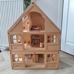 Beeboo groot poppenhuis met meubels en poppen, Ophalen, Gebruikt