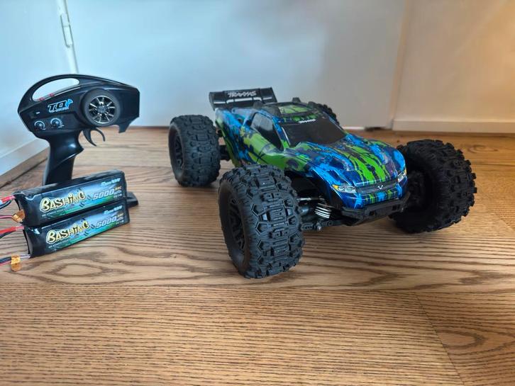 Traxxas Rustler 4x4 VXL, Hobby en Vrije tijd, Modelbouw | Radiografisch | Auto's, Gebruikt, Auto offroad, Elektro, Schaal 1:10