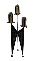 Vintage Hoge vloerkandelaar in brutalist stijl, jaren '70, Vintage, Gebruikt, Vintage, Vintage