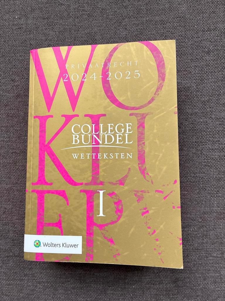 Collegebundel Privaatrecht 2024-2025, Ophalen of Verzenden, Alpha, Zo goed als nieuw, WO