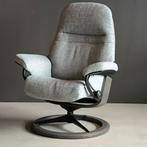 NIEUW: Stressless Sunrise Small Grijs Stof, Ophalen, Minder dan 50 cm, Nieuw, 75 tot 100 cm