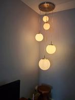 Lamp met 5 bollen, Huis en Inrichting, Lampen | Hanglampen, Ophalen, Gebruikt, Glas, 75 cm of meer