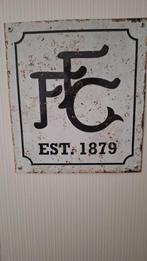 Vintage Fulham FC Metalen Plaque - Est. 1879, Huis en Inrichting, Ophalen of Verzenden, Gebruikt