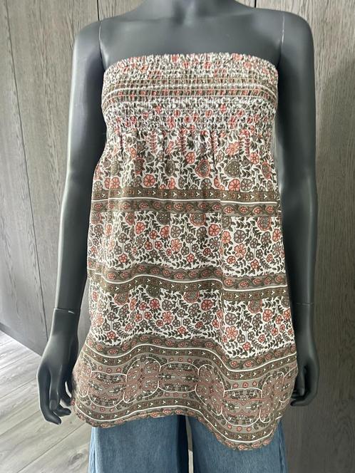 ASOS - gebloemde zomerbloes/tuniek - 36 (S), Kleding | Dames, Blouses en Tunieken, Zo goed als nieuw, Maat 36 (S), Beige, Verzenden