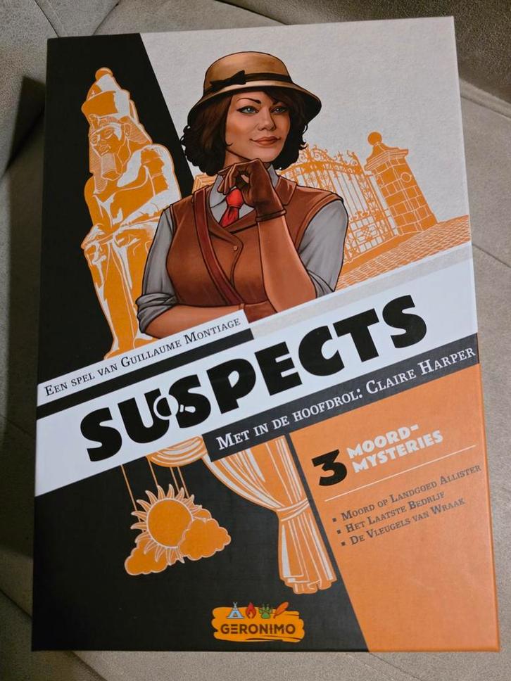 Suspects: Moord Mysteries Spel, Hobby en Vrije tijd, Gezelschapsspellen | Bordspellen, Zo goed als nieuw, Een of twee spelers