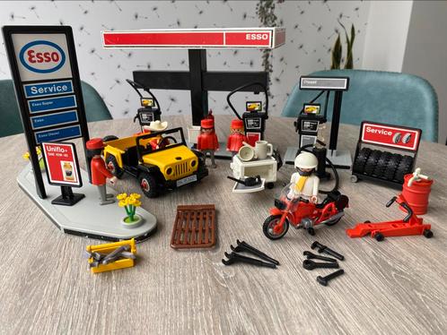 Esso tankstation., Kinderen en Baby's, Speelgoed | Playmobil, Gebruikt, Complete set, Ophalen of Verzenden