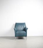 1x Leolux Mayuro Fauteuil Turquoise Leer – Chroom, Niet ingevuld, Minder dan 75 cm, Niet ingevuld, Leer