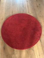 Vloerkleed, rood, 130 cm, Huis en Inrichting, Ophalen, Zo goed als nieuw, Rond, 100 tot 125 cm
