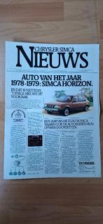 Folder Chrysler Simca nieuws 1979, Ophalen of Verzenden, Zo goed als nieuw, Overige merken