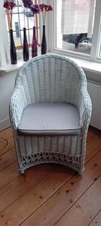 2 Witte Riet Braxton Kuip Fauteuils, Huis en Inrichting, Fauteuils, Gebruikt, Minder dan 75 cm, Ophalen of Verzenden, Landelijk