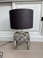 metalen kubus tafellamp met antraciet kap, Huis en Inrichting, Lampen | Tafellampen, Gebruikt, 50 tot 75 cm, Ophalen of Verzenden
