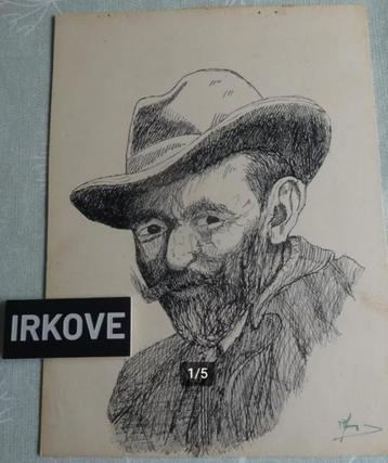 PENTEKENING * VROLIJKE MAN * Geen Lijst * beschikbaar voor biedingen