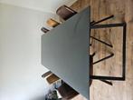 Goossens 220cm lang eet tafel en 6 stoelen, Ophalen, Gebruikt, 200 cm of meer, 50 tot 100 cm