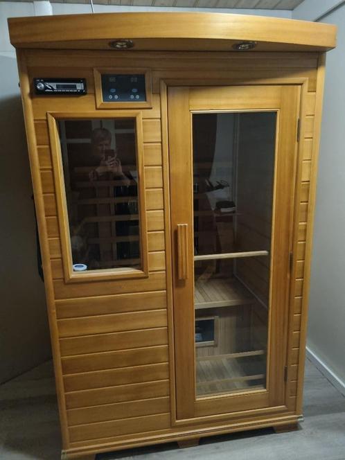 2 persoons Infrarood sauna / infrarood cabine op 230 volt, Sport en Fitness, Sauna, Zo goed als nieuw, Complete sauna, Infrarood