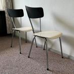 Vintage keukenstoelen hout, Ophalen, Gebruikt, Twee, Zwart