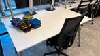 12x Ikea Galant 160x80 bureau grijs wit, Ophalen, Gebruikt, Bureau