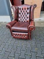 Chesterfield relax fauteuil leer + BEZORGING GRATIS, Huis en Inrichting, Fauteuils, Chesterfield, Gebruikt, Leer, Ophalen of Verzenden