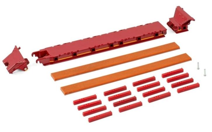 WSI SPINE BED ROOD, GEEL OF BLAUW - SCHEUERLE INTERCOMBI, Hobby en Vrije tijd, Modelauto's | 1:50, Nieuw, Bus of Vrachtwagen, Wsi