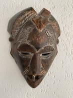 Afrikaans Houten Masker - Handgesneden Kunstobject Tribaal D, Ophalen of Verzenden