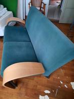 Mooi aqua groen bankstel in goede staat, Huis en Inrichting, Ophalen, Hout, Gebruikt, Vintage