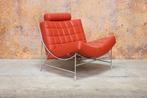 ZGANieuw! rode leren Leolux Volare design fauteuil, Leolux, Leolux, Design, 75 tot 100 cm