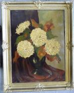 Chrysanten in een vaas - de Groot  - doek - klassieke lijst, Ophalen