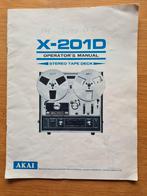 Akai X-201D Bandrecorder handleiding, Ophalen of Verzenden, Bandrecorder