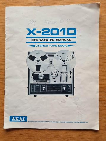 Akai X-201D Bandrecorder handleiding beschikbaar voor biedingen