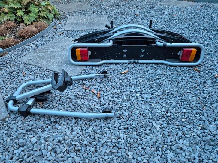 Thule Fietsendrager Euroway 945 kantelbaar, Auto diversen, Fietsendragers, Gebruikt, Trekhaakdrager, 2 fietsen, Ophalen