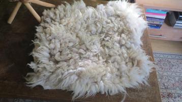 Solognote schaap, vacht, gevilte wol, vilt rug, 70x60, stoel beschikbaar voor biedingen