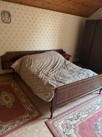 Antiek Bed & Kledingkast - 130x190 Matras, Gebruikt, 100 tot 150 cm, Ophalen of Verzenden, 150 tot 200 cm