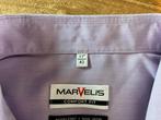 Marvelis strijkvrij lila overhemd mt 43, Ophalen of Verzenden, Zo goed als nieuw, Halswijdte 43/44 (XL)