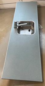 Keukenblad, met rvs spoelbak en kraan, Ophalen, Gebruikt, 50 tot 100 cm, Minder dan 100 cm