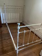 Vintage Wit IJzeren Frans Bedframe, Antiek en Kunst, Ophalen