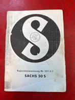 Sachs 50 S Reparaturanweisung Nr. 302.8/2 en motoplat, Ophalen of Verzenden, Gebruikt